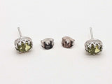 Peridot 0.925 Sterling Silver 4.5g Necklace Stud Earrings Ensemble Do0925lide