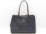 Coach Casey Tote Bag In Metallic Charcoal Crossgrain Leather Fw1025ixdu