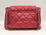 Chanel Hamptons Quilted Red Calfskin Flap Shoulder Bag Fw1224lxzxsa