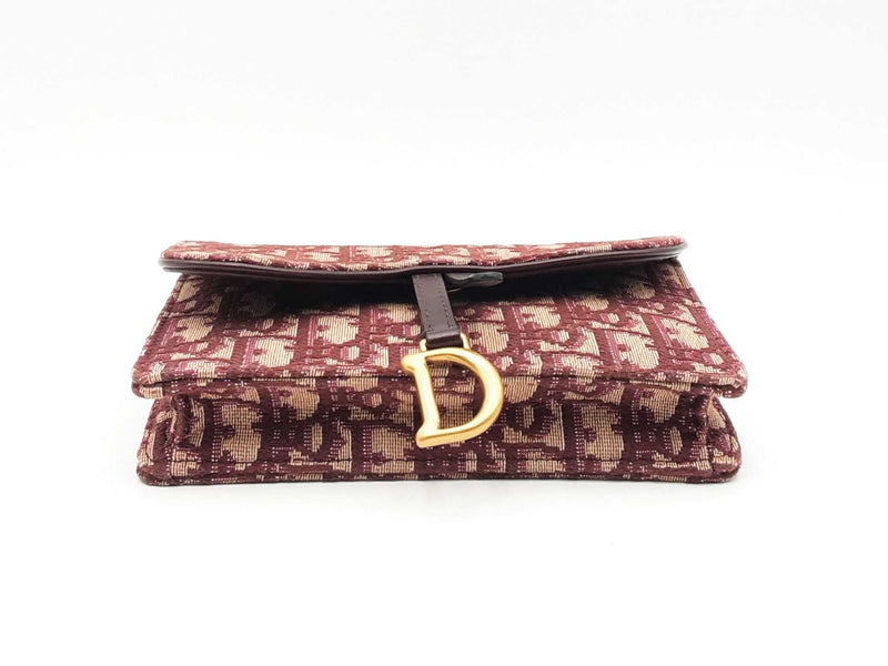 Christian Dior Saddle Belt Bag In Oblique Canvas Fw0125rxzsa