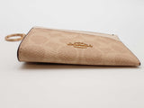 Coach Mini Skinny Sand Beige Signature Coated Canvas Id Case Do0325orde