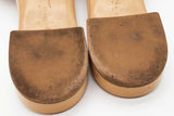 Salvatore Ferragamo Beige Patent Leather Vara Bow Slides Size 6 Eb0925lxzde