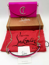 Christian Louboutin Loubi54 Holly Pink Satin Shoulder Bag Eb0624ixzdu