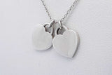 Tiffany & Co. Sterling Silver Double Heart Tag Necklace 2.7 Grams Eb0125lxzsa