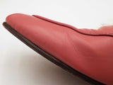 Gucci Princetown Horsebit Fur Lined Mules In Pink Leather Size 9 Fw0926lordu
