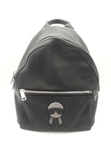 Fendi Karlito Karl Lagerfeld Black Leather Backpack Sd1024orzsa