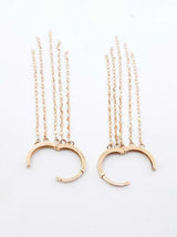 18k Yellow Chain Cascade Hoop Earrings 1.9 Grams Fw0826lxzdu