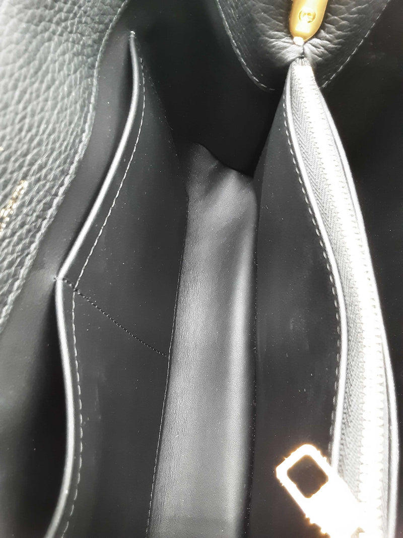 Louis Vuitton Capuccine Black White Leather Shoulder Bag Do0525ooxzde