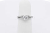 0.70cttw Diamond Ring In 14k White Gold 2.5 Grams Size 4.5 Eb0925czxsa