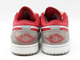 Nike Air Jordan 1 Low Se Sneakers - White, Light Smoke Grey, Gym Red Size 7.5 Fw0526wzdu