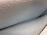 Hermes Bearn Soufflet Bleu Brume Blue Chevre Mysore Palladium Wallet Do1025cxzde