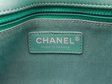 Chanel Full Flap Crossbody Bag In Teal Quilted Crumpled Calfskin Fw0925ozxzdu