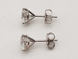 2.00 Cttw Lab Grown Diamonds 14k White Gold 1.1g Stud Earrings Do0723srxde