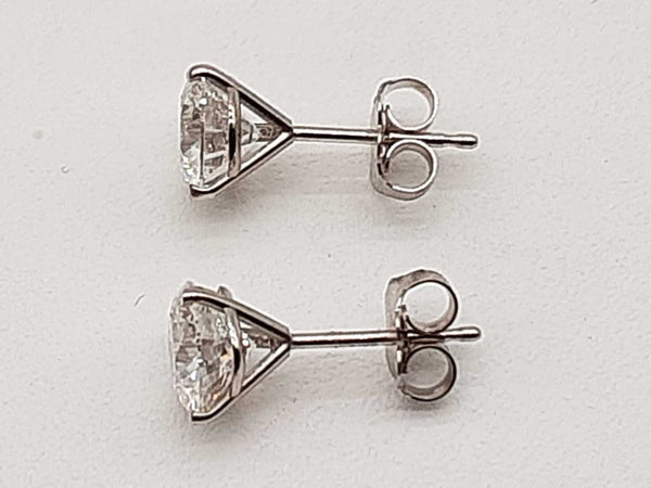 2.00 Cttw Lab Grown Diamonds 14k White Gold 1.1g Stud Earrings Do0723srxde