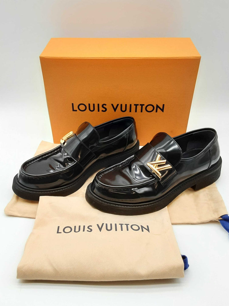 Louis Vuitton Academy Black Leather Loafers Size Eu 40 Do0125orxde