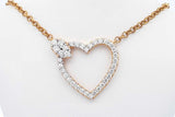 1.32ctw Lab Grown Diamond Heart Necklace In 925 7.9 Grams 18 Inch Eb1124lpldu
