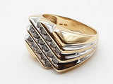 0.32 Cttw Natural Diamonds 10k Two Tone Gold 9.0g Ring Size 10.5 Do0526prxde