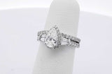 1.52cttw Lab Grown Diamond Wedding Set 14k White Gold 4.3g Size 4.5 Eb0226rrxsa