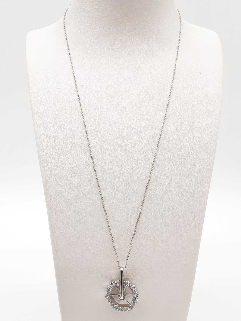 1.18 Cttw Lab Grown Diamonds 0.925 Silver 8.0g Ferris Wheel Chain 20 In Do0525llpde