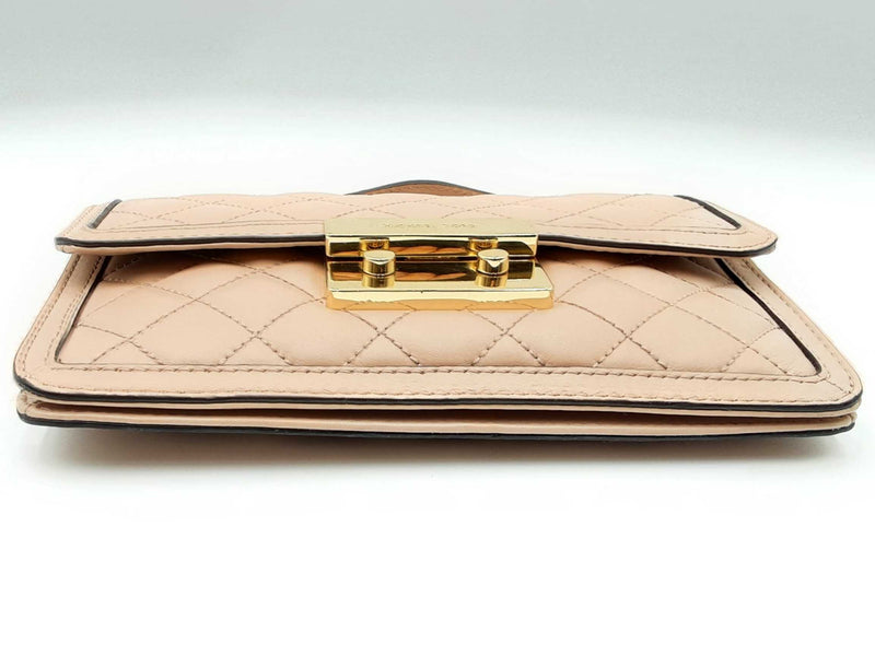 Michael Kors Quilted Pink Leather Sloan Messenger Crossbody Bag Eb0624wxsa