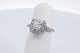 0.64ctw Diamond Ring In 14k White Gold 3.4 Grams Size 4 Eb1225orxdu
