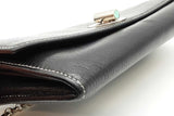 Tiffany & Co. Black Leather Turnlock Wallet On Chain Eb0526lxzde