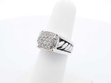 David Yurman 0.58 Cttw Diamond & Sterling Silver Cable Ring 9.9 Grams Size 6 Fw0726lrzdu
