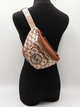 Michael Kors Erin Extra Small Waist Bag In Logo Jacquard Fw0826prdu