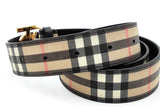 Burberry Check Belt With Gold Tone Tb Buckle Eb1024lxzdu