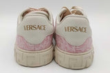 Versace Pink Greca Jacquard Canvas Sneakers Size 40 Eb0926crsa