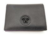Versace Dpdi058 Black Lilac Purple Leather Bifold Wallet Do0925lxzde