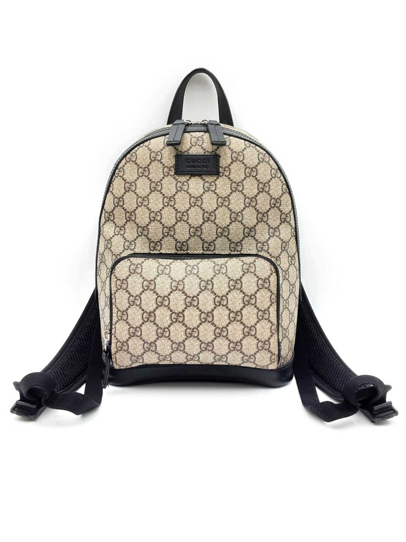 Gucci Gg Supreme Coated Canvas & Leather Backpack Fw1224prxdu