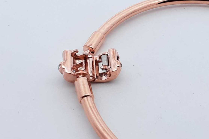 Pandora Rose Gold Plated Shooting Star Bangle Bracelet 8.1 Grams Eb0924wxsa