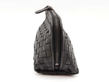 Bottega Veneta Intrecciato Black Woven Leather Pouch Sd0626oorde