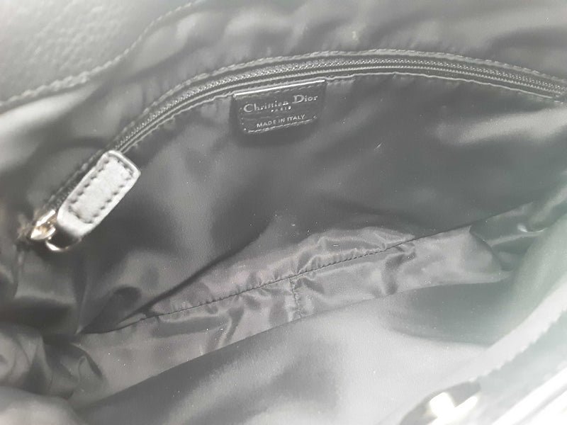 Christian Dior Black Oblique Canvas Hobo Shoulder Bag Do0425orxde