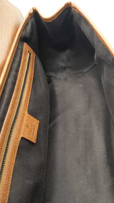 Gucci Gg Monogram Canvas Bamboo Bullet Satchel Bag Eb1225lerdu