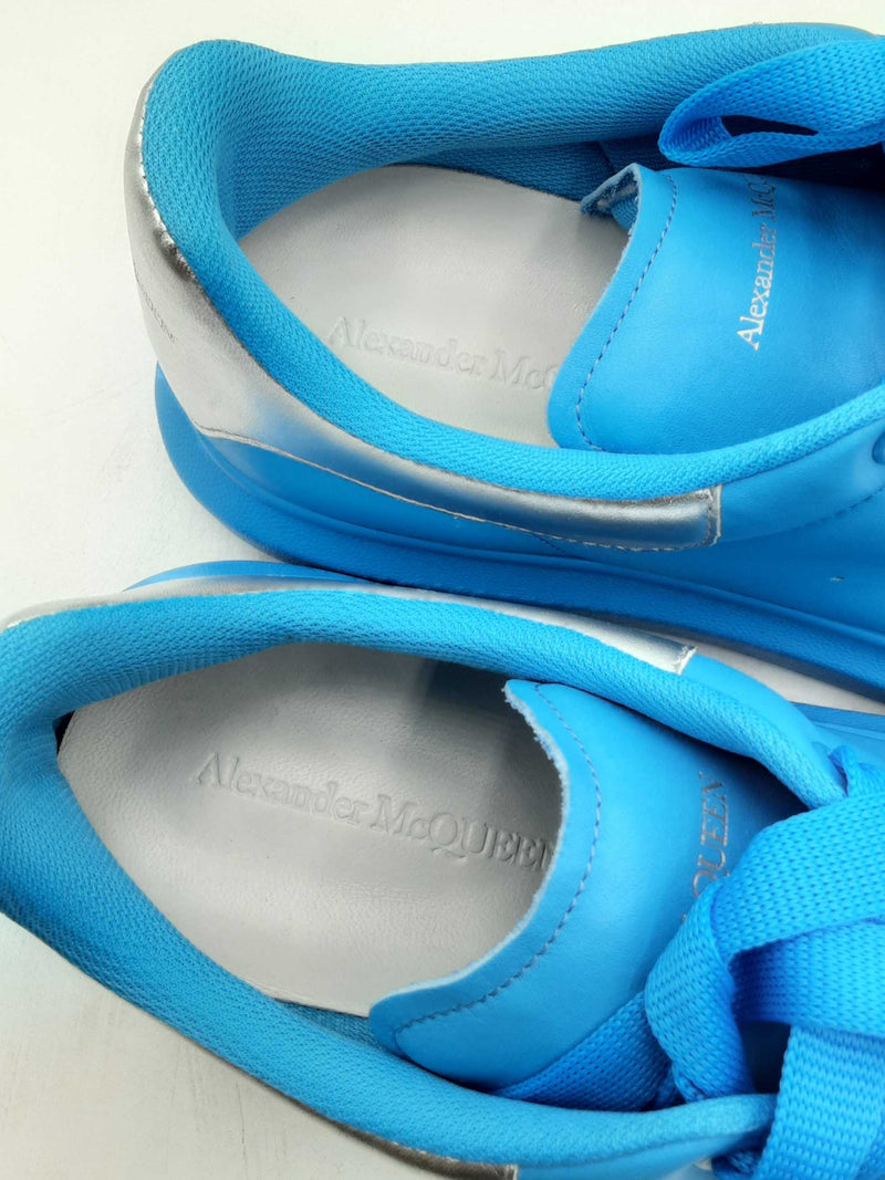 Alexander Mcqueen Oversized Blue Leather Low Top Sneakers Size 47 Eb0125lorsa