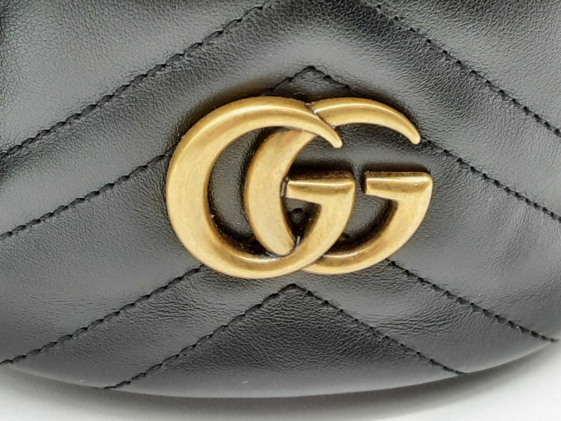 Gucci 598594 Gg Black Marmont Leather Compact Backpack Do1024pxzde