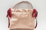 Jimmy Choo Satin Drawstring Mini Cystal Embellished Top Handle Bag Eb0426lrxsa