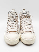 Amiri Court High Top Sneakers In Bandana Print Canvas Size Us 9 Fw0226oozdu