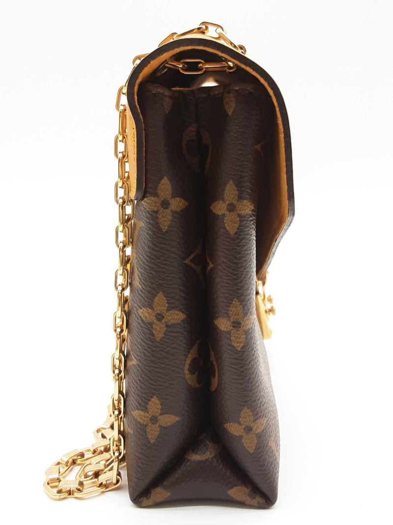 Louis Vuitton Pallas Saffron Yellow Leather Monogram Shoulder Bag Do0625llxzde