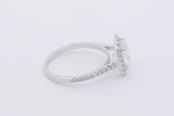 1.8ctw Center Round Diamond Ring In 18k White Gold 2.9 Grams Size 6 Eb0725wxxzsa