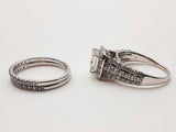 3.51 Cttw Natural Diamonds 14k Wg 12.8g 3 Set Rings Size 11.75 Do0226exzxde