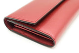 Gucci Red Shiny Leather Interlocking G Heart Flap Wallet Eb0526lcrsa