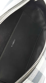 Burberry Sonny Bum Bag In Navy & Grey House Check Canvas Fabric Fw0126oexdu