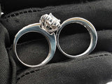 1.79 Cttw Diamond & 14k White Gold Halo Bridal Set 6.5 Grams Size 5 Fw0726erzdu