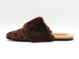 Gucci Lawrence Mules In Gg Monogram Suede & Faux Fur Size 12 Fw0926lxzdu
