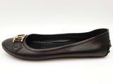 Louis Vuitton Black Leather Flats Size Eu 39 Do0925oxzde