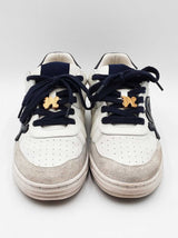 Palm Angels Beach University Sneakers In White & Navy Leather Size 44 Fw0226erdu