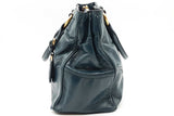 Prada Vitello Teal Leather Tote Bag Eb0526iixde